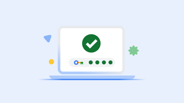 Schermo di un laptop con una grande spunta verde e una barra di avanzamento completata per il token di sicurezza.